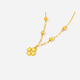 Saturday blessing yellow 18K gold love four-leaf clover necklace girl birthday gift C0616327 40+5cm