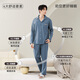
Langsha [100% cotton 10A antibacterial] Men's pajamas men's pure cotton spring and autumn long-sleeved cardigan home clothes can be worn outside 2025