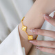 Lao Fengxiang's new five-flowered four-leaf clover bracelet, Vietnamese sand gold niche light luxury fashion laser gold color light luxury imitation Lao Fengxiang five-leaf clover bracelet