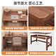 Solid wood desk student desk children's study desk bedroom small apartment simple office computer desk and chair combination all solid wood varnish walnut color 80*50*75