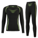 Bimai 2025 Otoño e invierno Nuevos deportes Traje cálido intensivo Traje cálido Sports Marathon Yoga Fitness Juego de fitness oscuro/verde fluorescente [macho] XL