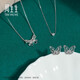 Chow Sang Sang Pt950 platinum bow necklace 91476N Price 47cm - 4.38g (including labor cost 700 yuan)