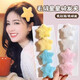 Plush five-pointed star hair clip, dopamine girl star duckbill clip, universal hair accessories for adults and children, 2 plush star hair clips (random color)