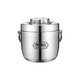 Pu Lian Japan imported high-quality insulated lunch box double-layer insulated rice bucket 304 stainless steel lunch box office worker lunch box school 1.2L natural color insulated pot