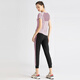 Hui'ang Sportset Yoga-Anzüge Sets Laufen Sportanzüge Fitness Schnell trocknende Kleidung T-Shirts Web Kurzärmel Beine lila m