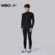 MBO New Color LightWarm Men's Autumn and Winter Light and Warm All-Match Fleece Cycling Jersey C161 Black L