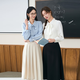 伯德小姐白色蝴蝶结衬衫女职业考公教资面试穿搭通勤正装内搭衬衣雪纺上衣