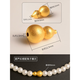 Juke 18k gold ancient method screw buckle gourd finishing buckle pearl necklace buckle connecting buckle diy accessories button head small waist gourd screw buckle about 0.4-0.52g
