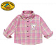 G.DUCKKIDS Little Yellow Duck Girls' Shirt Jacket Thin Spring and Autumn 2025 New Summer Sunscreen Children's Spring Clothing Spring Baby Check Bear Style Top 130 cm