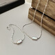 Baroque pearl necklace for women, sterling silver, a few taels of broken bone, niche design, powerful necklace