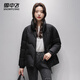 Snow Flying Light Thin Goose Down Down Jacket Women's Short Slim Simple Warm 2025 Winter New Stand Collar Jacket Black M