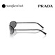 PRADA/Prada sunglasses women's sunglasses oval glasses 0PR A59S black frame/silver gray mirror lens 1AB60G