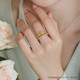 Zhou Shenengseng Goldring Ring, Full Gold Love Secret Crown Ring für Frauen, Geburtstagsgeschenk 90227r, Preis für 3,1 Gramm