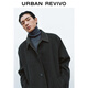 UR2025 new winter men's urban simple lapel pocket wool coat UMF150075 dark gray S