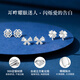 
Old Fengxiang's foot silver week earrings for women's weekly rose set ear accessories birthday Chinese Valentine's Day gift for girlfriend wife