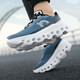 
[Same model of Angjia] Carbon board running shoes shock-absorbing men's trendy breathable mesh lightweight outdoor anti-odor sneakers Dark blue--Shuaile 9912 42