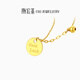 Chao Acer 18K gold necklace rose gold birthday gift for women lucky XQK30007725 red round plate