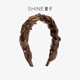 Xuanzi (SHINE) Same style in the mall Kayu Mengying series elegant gauze tooth comb hairpin women's high skull artifact headband hairband brown 1 piece