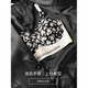 CK leopard print milk leather soft support fixed small breast push up traceless CK women's underwear sports shock-proof bra set milk white leopard print set L weight 95-115 Jin Jin equals 0.5 kg