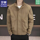 ROMON casual jacket men's new stand-up collar simple spring and autumn new outdoor workwear trendy upper clothes men's green regular L 125-145Jin Jin is equal to 0.5 kg