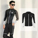 Zhizhou diving suit men's top sun protection quick-drying dry snorkeling suit surfing suit long-sleeved warm swimsuit jellyfish suit swimming 2301 white single top L