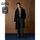 GXG Men's Wear Shopping Mall Same Style Fake Two Long Coats 2025 Winter New Arrival G25X264010 Black M