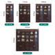 Hexi new Chinese style ebony solid wood bookcase glass door floor-standing integrated storage cabinet living room storage display cabinet shelf ebony wood three-door bookcase