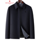 Montagut cashmere jacket for middle-aged men with lapel autumn and winter business casual loose jacket dad jacket woolen wool dark gray L 175/92A