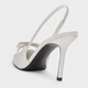 CHARLES&KEITH缎面蝴蝶结尖头高跟凉鞋女生日礼物新年礼物送女友CK1-60361556 Light Grey浅灰色 37