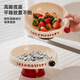 TREEJACK Light Luxury Dopamine Leather Fruit Plate New Year's Day Living Room Tea House High Leg Covered Candy Snack Storage Display Plate