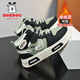 BOBDOG boys' sports shoes winter velvet thickened second cotton high-top aj sneakers winter children's shoes boys warm cotton shoes black and green (high-top second cotton) 29 (suitable for foot length 17.5)