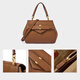 Dissona 2025 Autumn and Winter New Letter Series Sobre Bag Soft Wide Camisequero de un solo hombro Crossbody Bag Small-Dark (Precio de la etiqueta: 2598)
