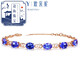 Qiaoyu collectible tanzanite bracelet 18k rose gold inlaid gemstone bracelet natural 5A blue gemstone bracelet