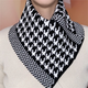 Double 11 Big Sale New Autumn and Winter Neck Warmer for Cold Protection Versatile Houndstooth Neck Cover Temperament Triangular Scarf PW11 Hot Selling Momentum Buy One for Two 2 Packs - Great Wall Black + Black Houndstooth