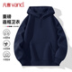 Vancl Eslite (VANCL) hooded sweatshirt for men spring and autumn new loose and versatile long-sleeved men's Chinese cotton half-zip hoodie burgundy XL