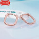 Heart ancient quality 18K gold irregular geometric earrings rose gold square earrings for women imitation 18k gold fashion gold earrings gold color - 1 pair