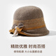 Shanghai Story 2025 New Hat Wool Basin Hat Women's Fisherman Hat Thickened Warm Retro Ear Protection Gift Box Xiquan Velvet Sand-Beige Adjustable (53cm-57cm)