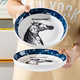 8-inch ceramic plate, home creative dish plate, high-looking cooking plate, simple and versatile round plate, 1 piece of 8-inch zebra deep dish