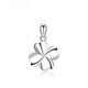MHFDO Old Phoenix Old Phoenix plated Pt950 platinum diamond pendant plated 18K pure white gold necklace four-leaf clover pendant (requires chain to be photographed separately)