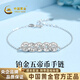 China Gold (CHINA GOLD) Crushed Ice Coin PT950 Platinum Bracelet Women's Platinum Bracelet Birthday Gift for Girlfriend and Wife Platinum weighs about 5.8g SF Express/Branded Gift Box