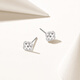 Chao Acer four-leaf clover platinum earrings for women PT950 platinum earrings birthday gift for women, priced one pair, including silicone ear plugs (labor cost 200 yuan) 1.1g