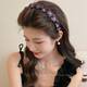 Dingjing headband light luxury women's 2025 new elegant purple high skull hair hole headband high-end face wash hairpin headwear
