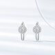 Chao Acer Platinum Platinum Diamond Earrings for Women PT950 Earrings Sparkling Fashion Gift for Girlfriend Single Single Style