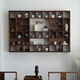 Fantasy black walnut Bogu rack wall storage rack old elm tea room storage square rack Duobao porcelain shelf old elm 37 grids