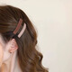 Li Qing solid color fabric rectangular hairpin, coffee color 2 pieces, bangs clip, side clip, BB clip, one-word clip hairpin hair accessories