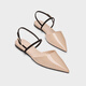 CHARLES&KEITH25冬季新品气质尖头平底扣饰凉鞋单鞋CK1-70580281 Nude肉色 35 （225）