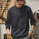 Jeanswest American retro heavyweight long-sleeved T-shirt men's autumn and winter loose large size pure cotton tough guy trendy bottoming Henry shirt spring glacier gray 2XL suitable for 160-180Jin Jin is equal to 0.5 kg