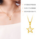 Liuguifu Jewelry 18K gold pendant for women, gold strands, starburst sparkling car flower, elegant and high-end necklace for girlfriend’s birthday, about 0.35g + silver necklace + brand gift box