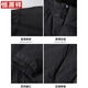 Hengyuanxiang jacket cotton coat men's large size autumn and winter light and warm cotton coat middle-aged loose plus fat stand collar new two-cotton jacket black L
