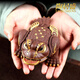 Tao Jusheng Yixing purple sand tea pet Chen Hongjun's pure hand-painted gold toad that makes you rich in a blink of an eye three-legged golden toad tea table ornaments can be used to raise tea and play gold toad that makes you rich in an instant